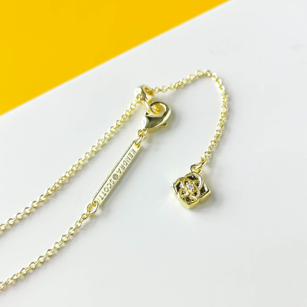 Elisa Cat Gold Iridescent Drusy Pendant Necklace by Kendra Scott - Picture 3 of 3